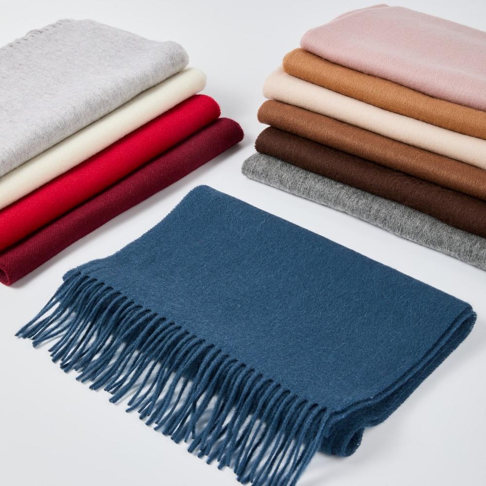Blank 100% Sheep Wool Solid Colour Scarf Wholesale