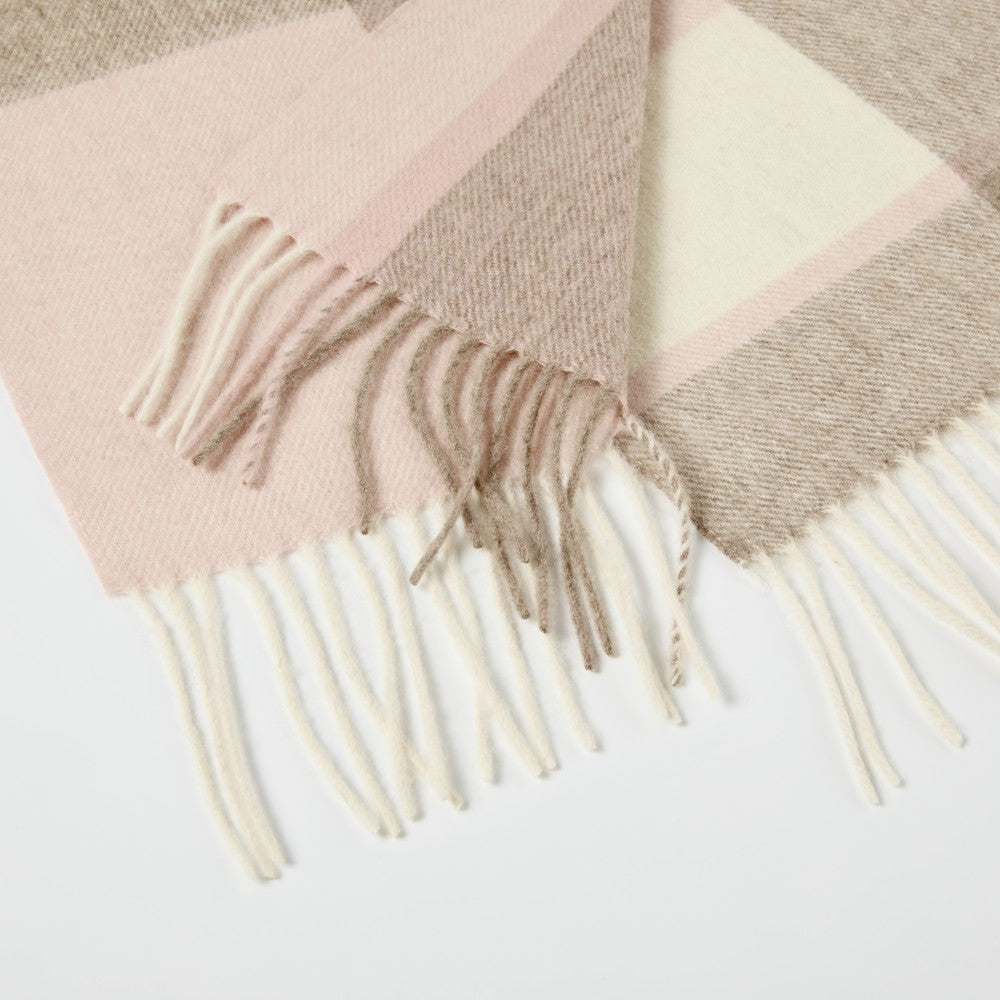 Blank 100% Sheep Wool Plaid Scarf Wholesale