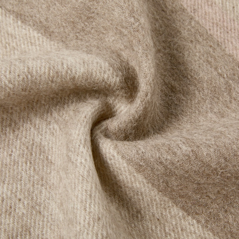Blank 100% Sheep Wool Plaid Scarf Wholesale