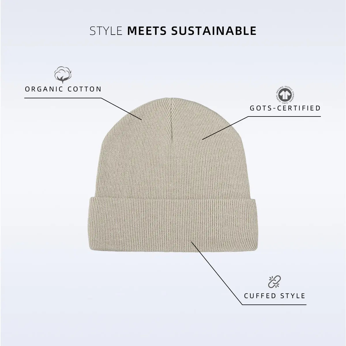 Blank 100% Organic Cotton Beanie Wholesale - 1101 Foremost Hat