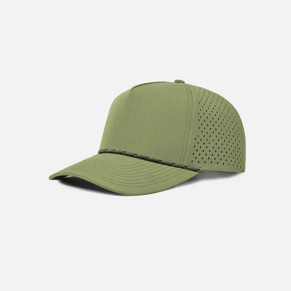 Blank Recycled Water Repellent Snapback Golf Rope Hat - 6526P  L.Army-Green-K126-10 Foremost Hat
