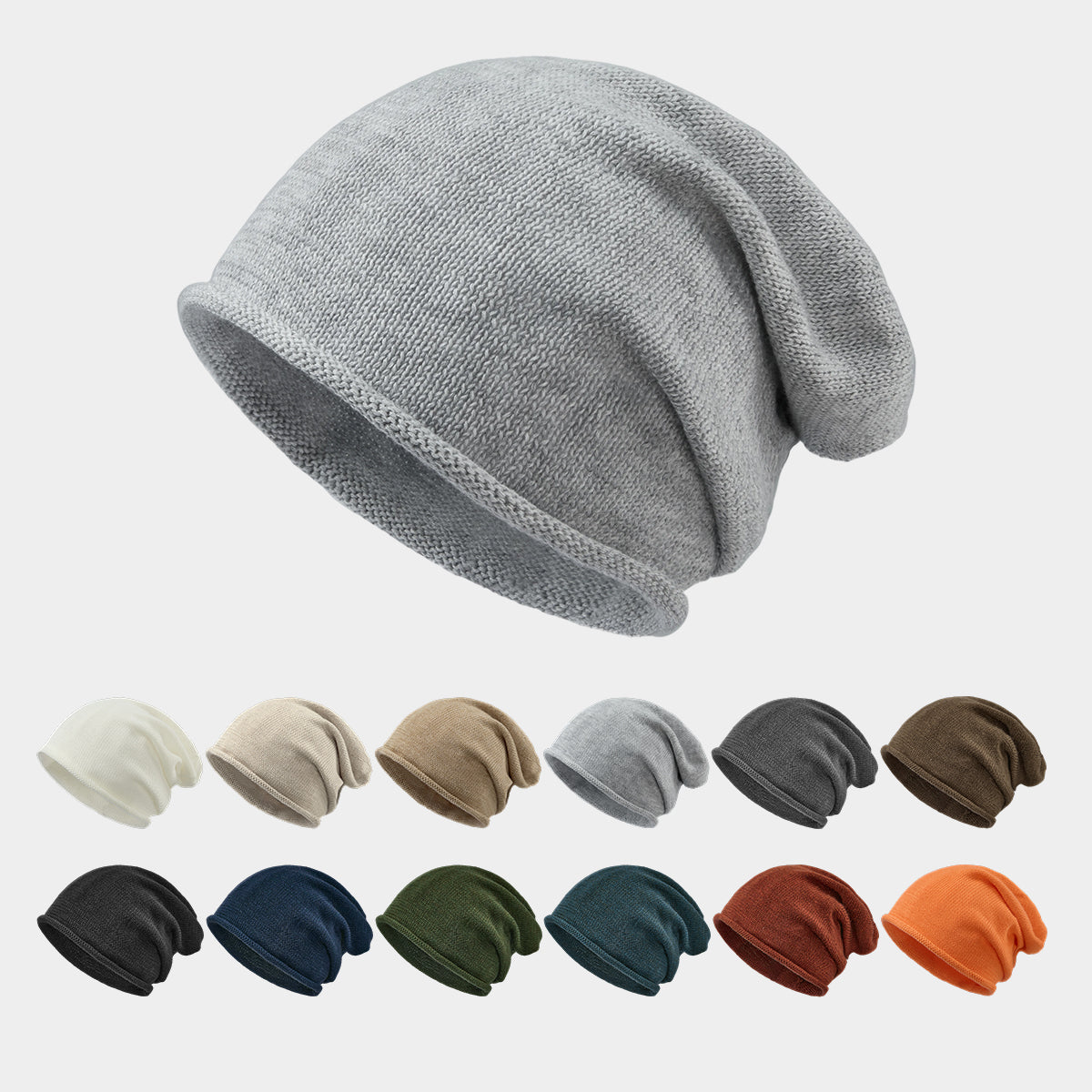 Blank Merino Wool Slouchy Beanie Wholesale - 1258