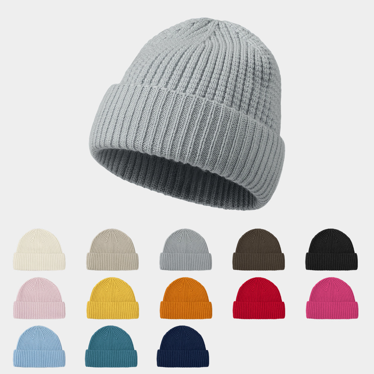 Blank Wool Waffle Knit Beanie Wholesale - 1263