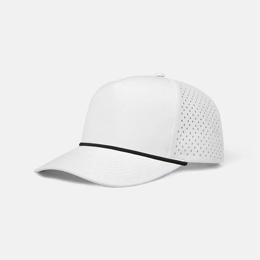 Blank Recycled Water Repellent Snapback Golf Rope Hat - 6526P  White-K178-12 Foremost Hat