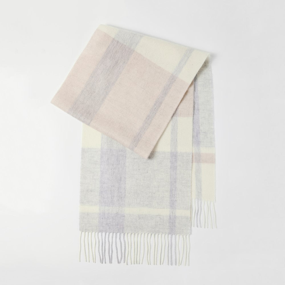 Blank 100% Sheep Wool Plaid Scarf Wholesale