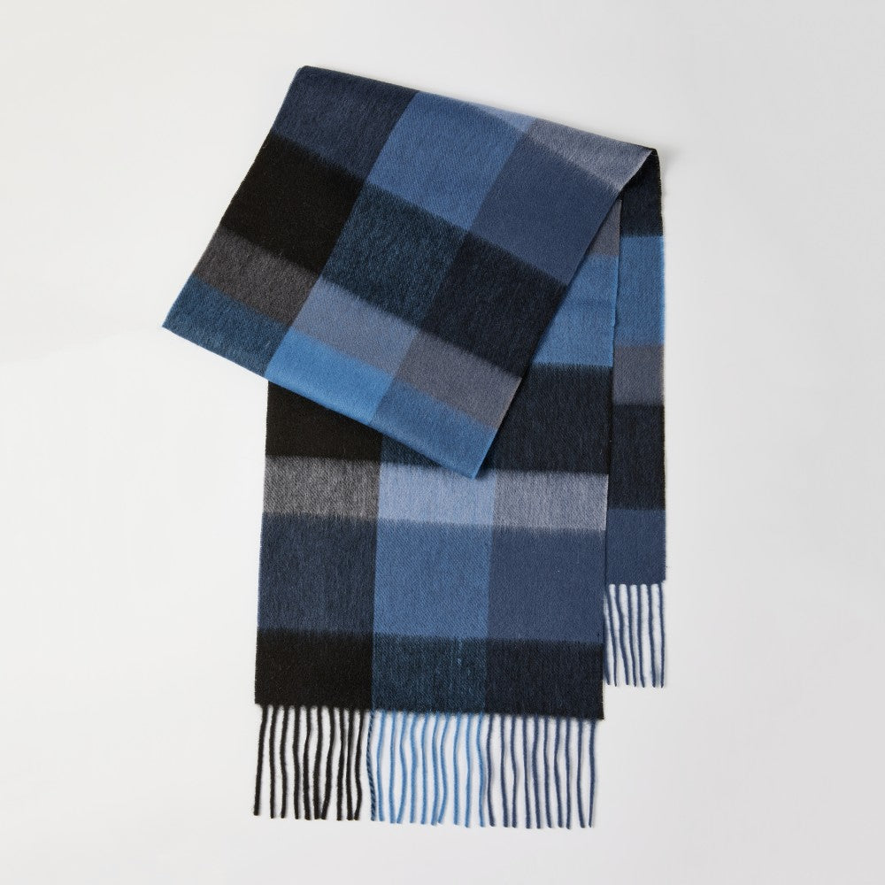 Blank 100% Sheep Wool Plaid Scarf Wholesale