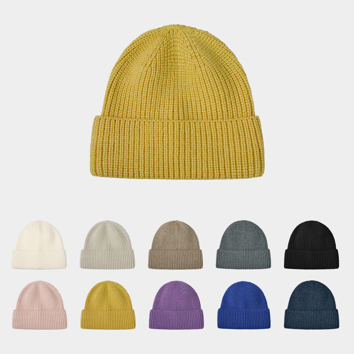 Blank Classic Ribbed Knit Beanie Wholesale - 218