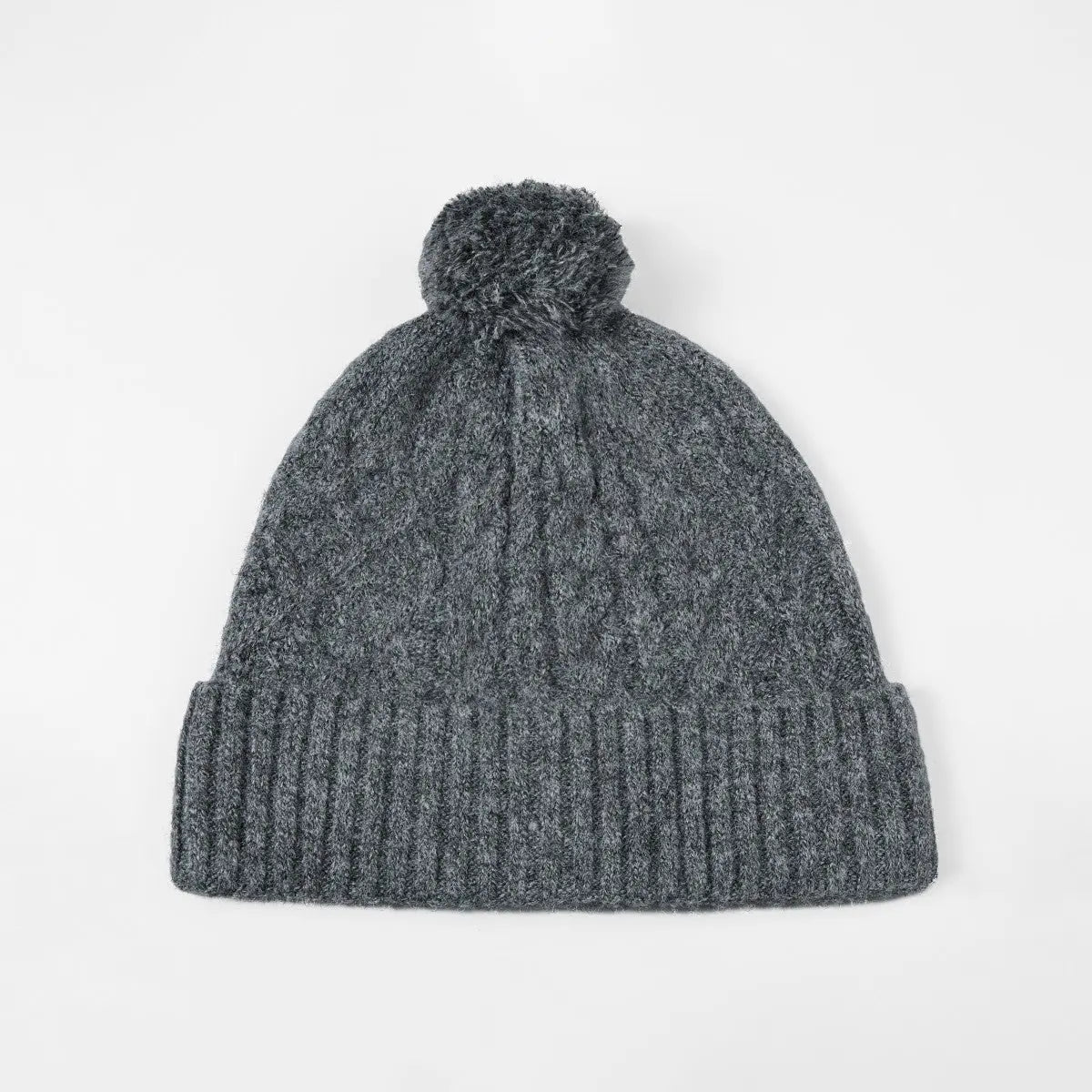 Blank Recycled Cable Knit Beanie with Pom-Pom Wholesale - 1335 Foremost Hat