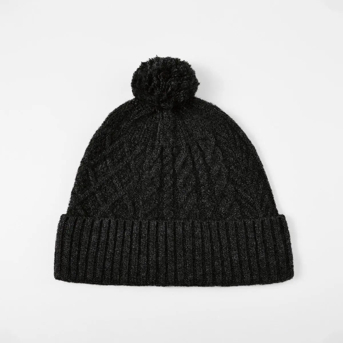 Blank Recycled Cable Knit Beanie with Pom-Pom Wholesale - 1335 Foremost Hat