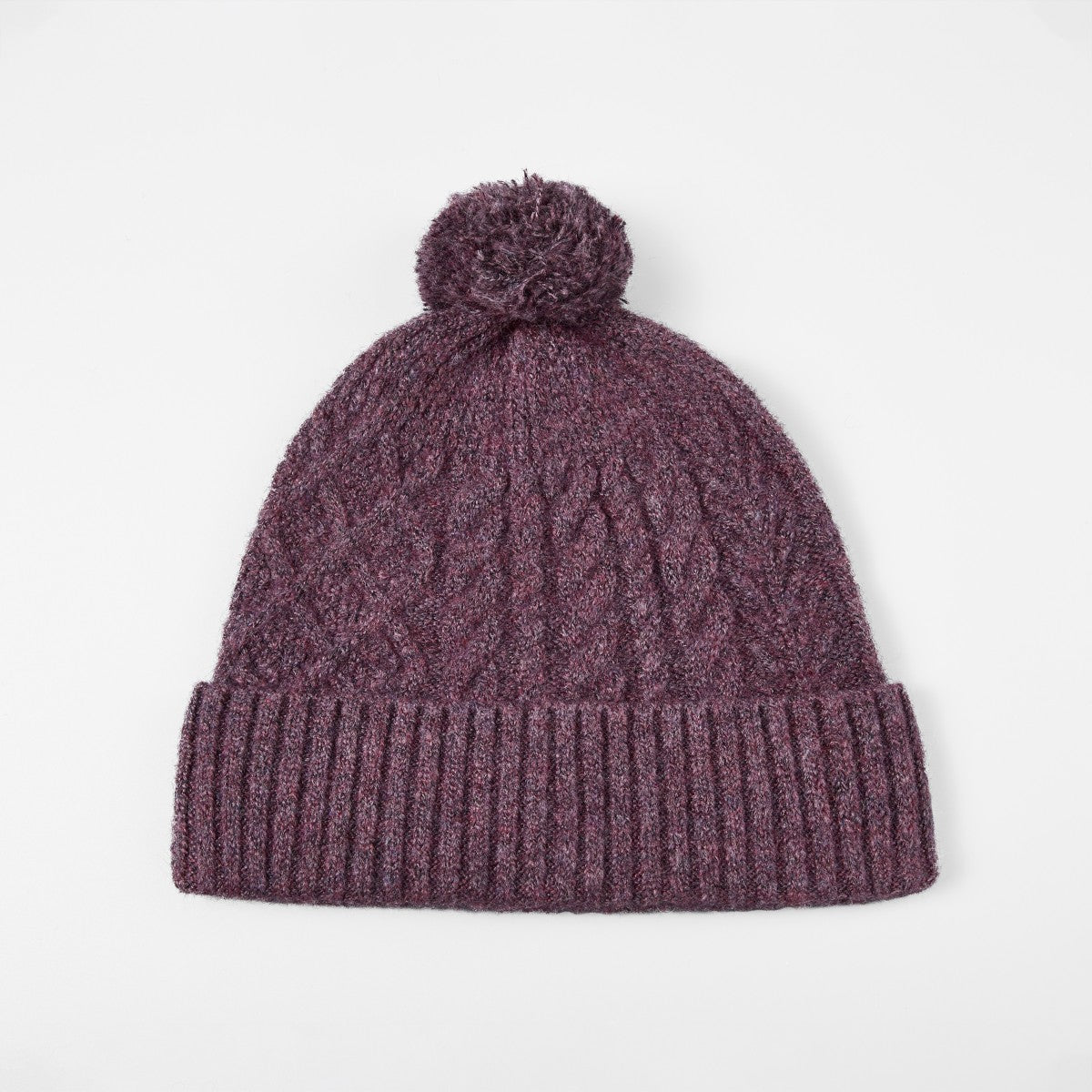 Blank Recycled Cable Knit Beanie with Pom-Pom Wholesale - 1335