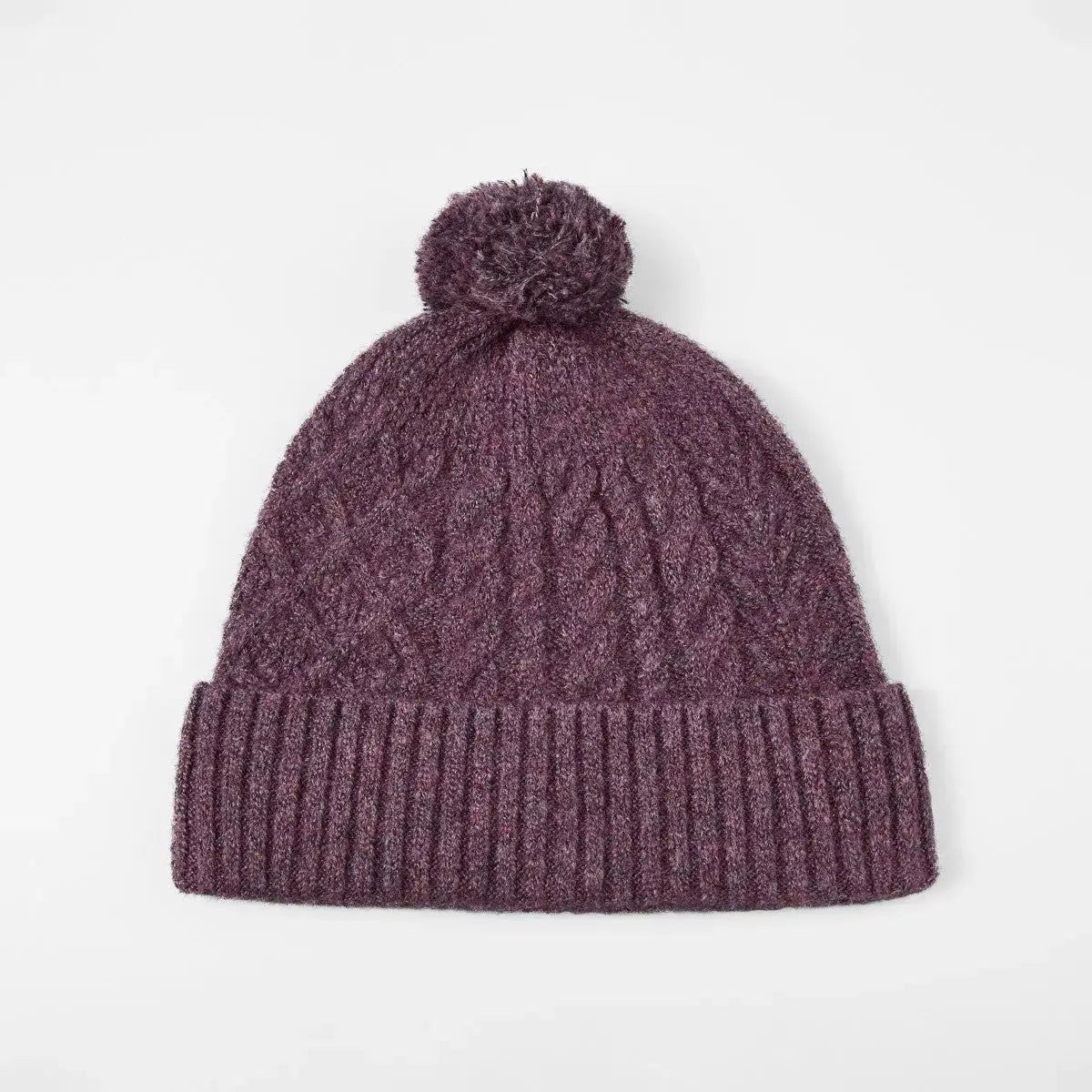Blank Recycled Cable Knit Beanie with Pom-Pom Wholesale - 1335 Foremost Hat