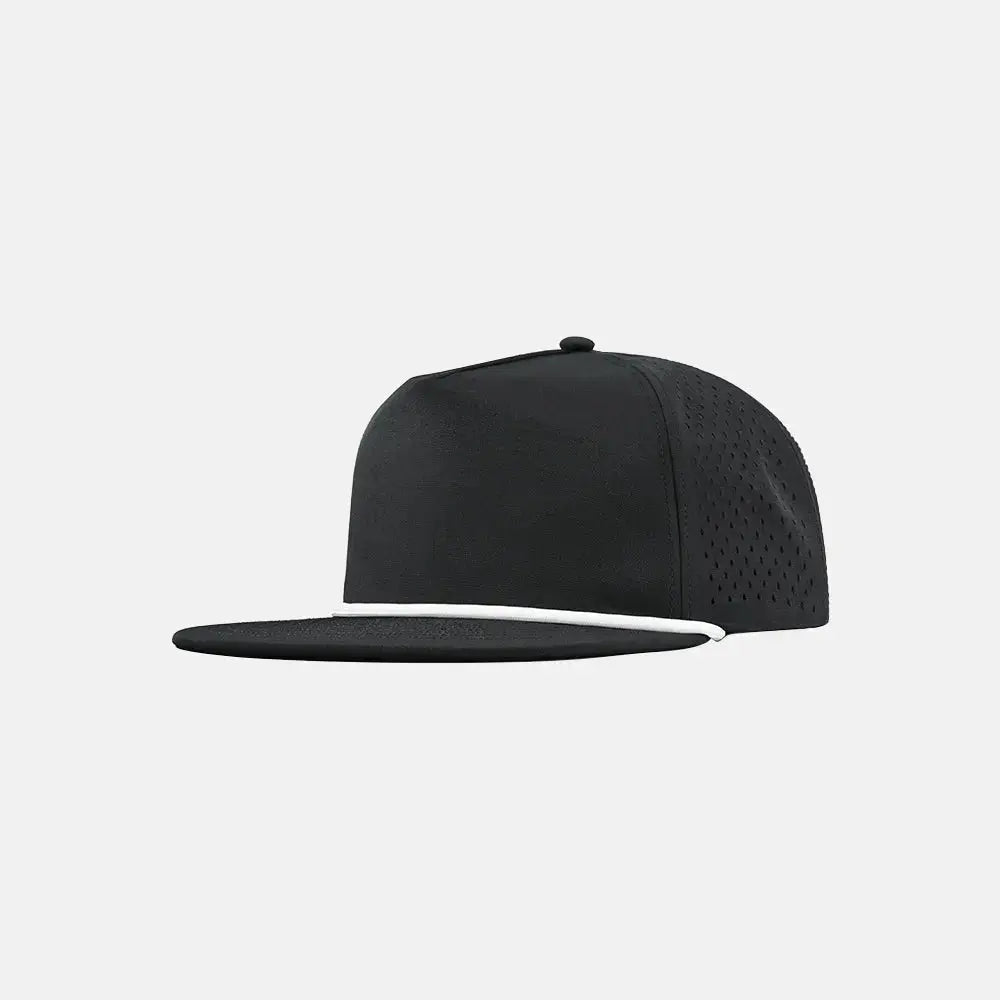 Blank Water Repellent Flat Bill Perforated Rope Snapback Hat - 5015P foremosthat