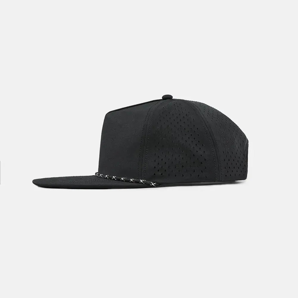 Blank Water Repellent Flat Bill Perforated Rope Snapback Hat - 5015P foremosthat