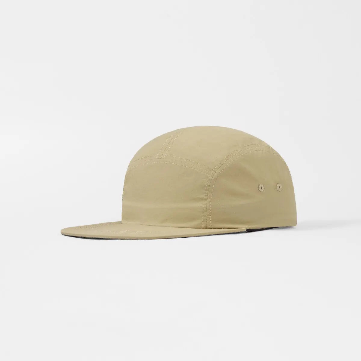 Blank 5 Panel Nylon Camper Hat - 6016  Beige Foremost Hat