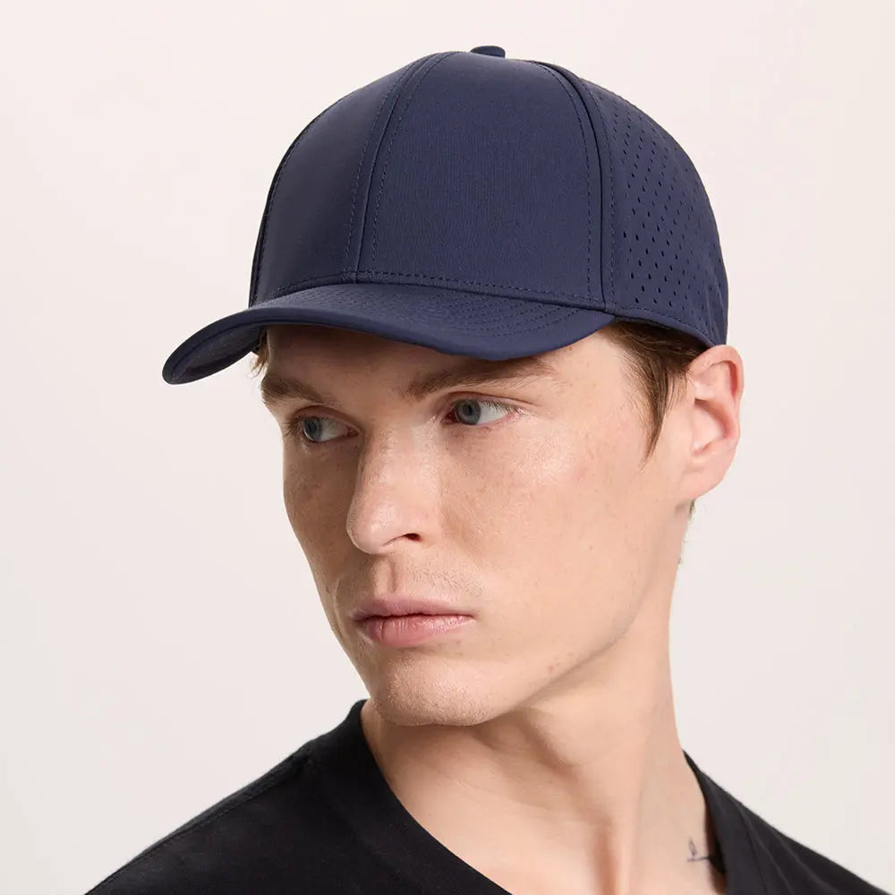 Blank 6 Panel Water Repellent Perforated Snapback Hats - 6266   foremosthat