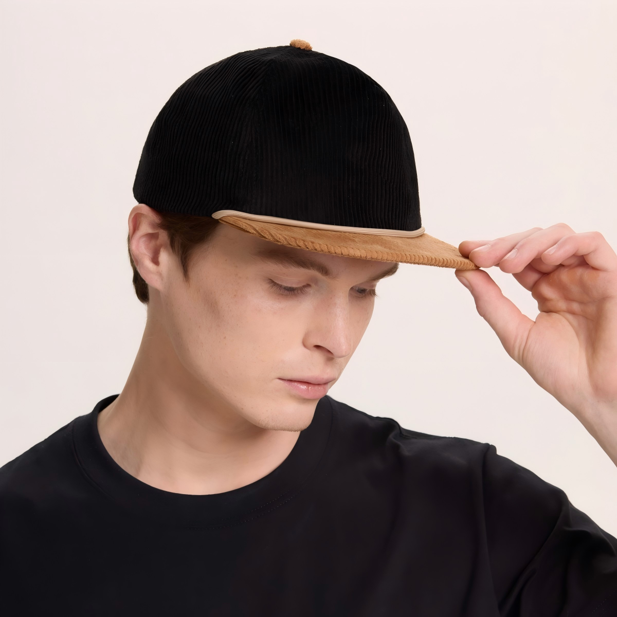 Blank 5 Panel Corduroy Rope Snapback Hat Wholesale - 5123P