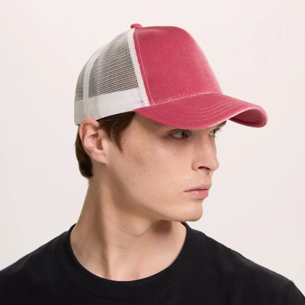 Blank 5 Panel Velvet Trucker Hat - 6529   foremosthat