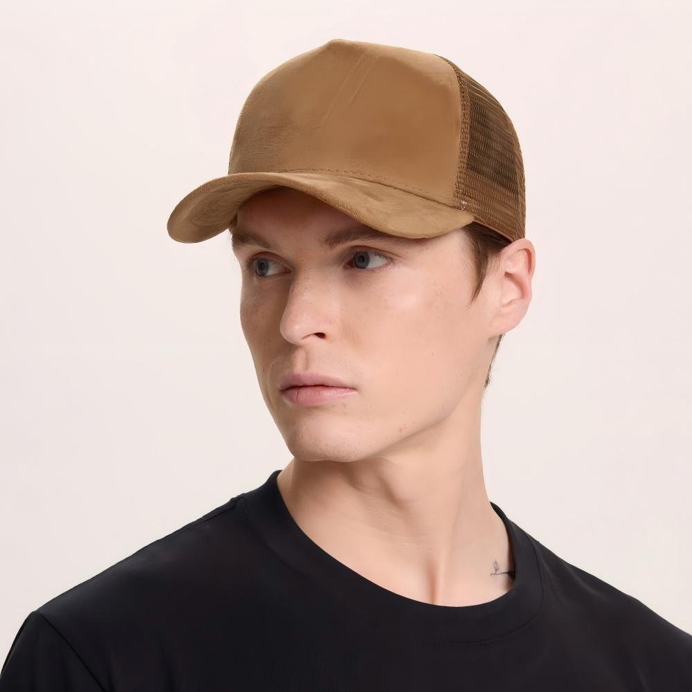 Blank 5 Panel Suede Trucker Hats Wholesale - 6710 Foremost Hat