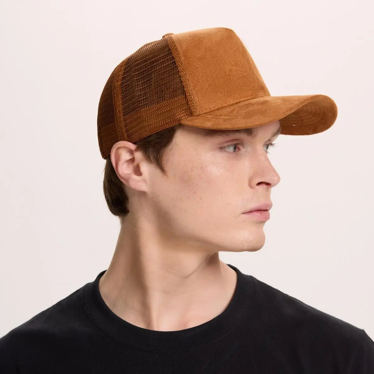 Blank 5 Panel Suede Trucker Hats Wholesale - 6710 foremosthat