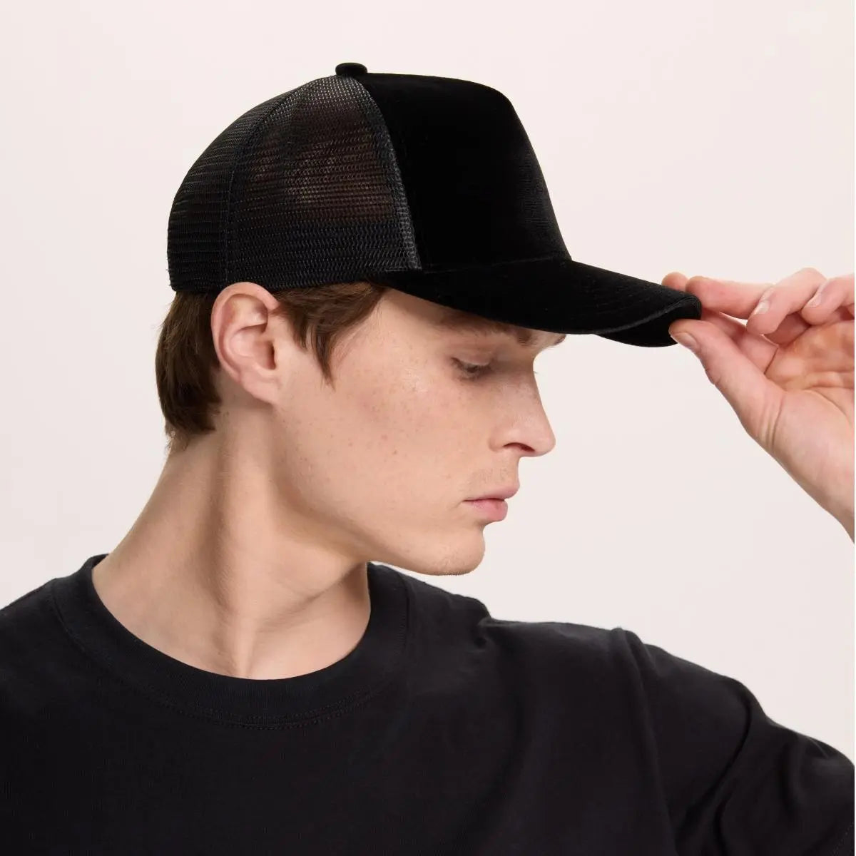 Blank 5 Panel Suede Trucker Hats Wholesale - 6710 foremosthat