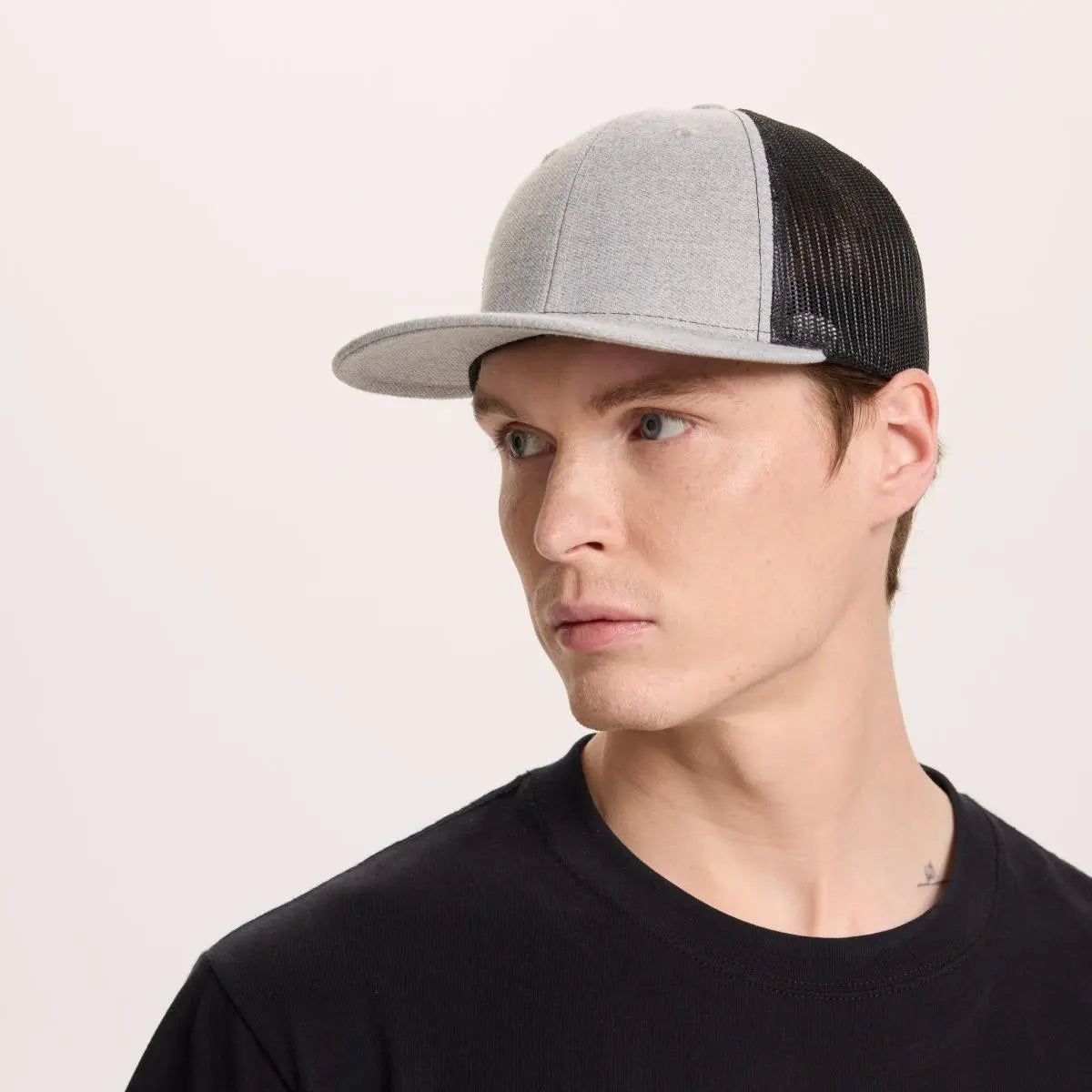 Blank 6 Panel Structured Mesh Trucker Hat Wholesale - 7018 Foremost Hat