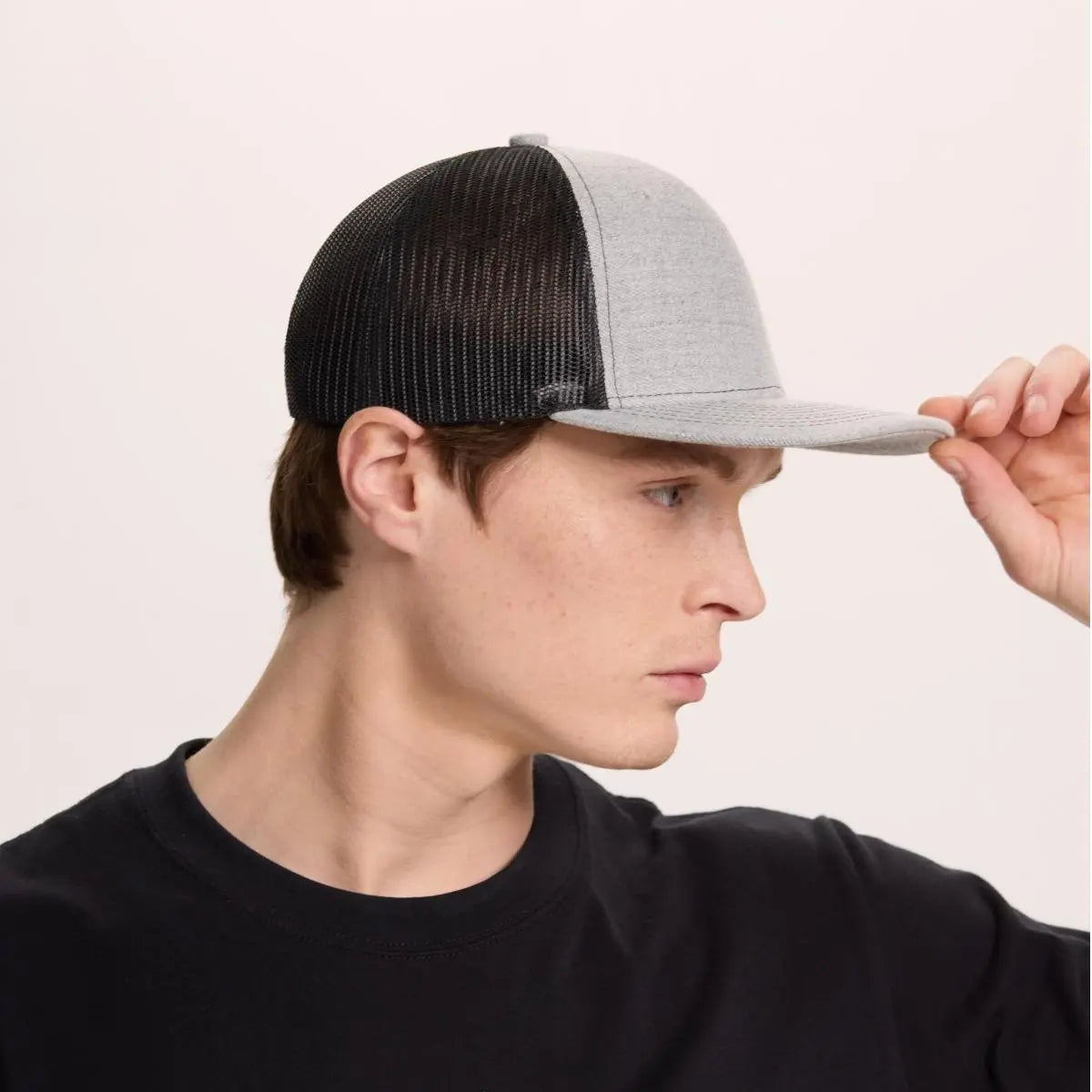 Blank 6 Panel Structured Mesh Trucker Hat Wholesale - 7018 Foremost Hat