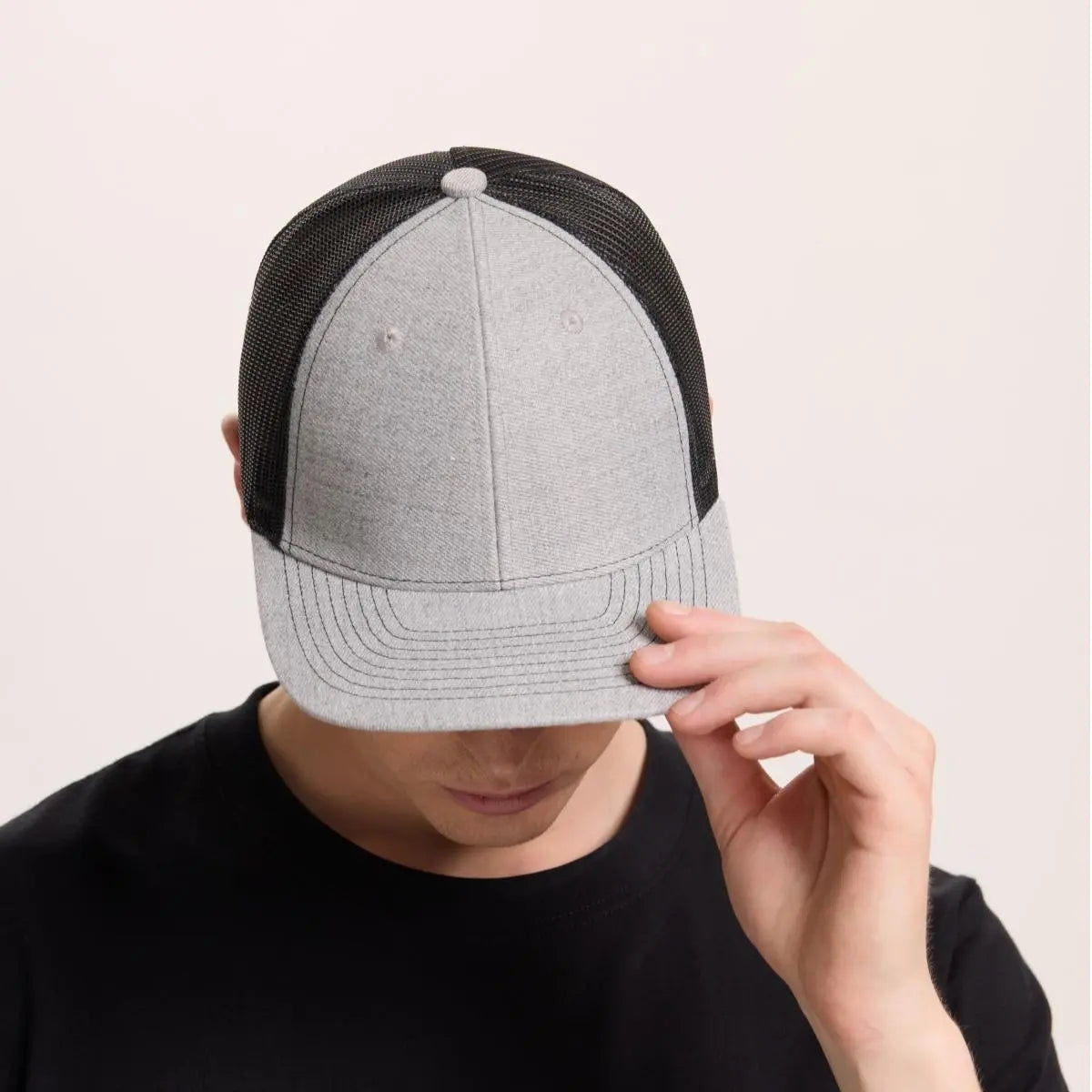 Blank 6 Panel Structured Mesh Trucker Hat Wholesale - 7018 Foremost Hat