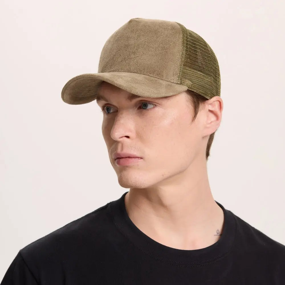 Blank 5 Panel Suede Trucker Hats Wholesale - 6710   foremosthat