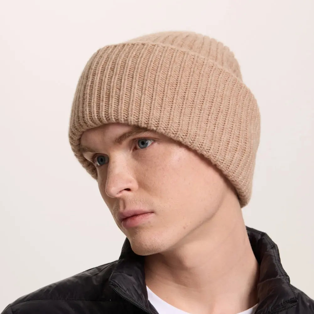 Blank High-Cuffed 100% Merino Wool Beanie - 1338   foremosthat
