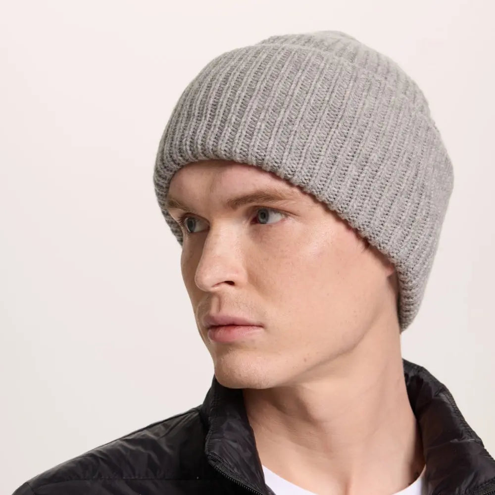 Blank High-Cuffed 100% Merino Wool Beanie - 1338   foremosthat