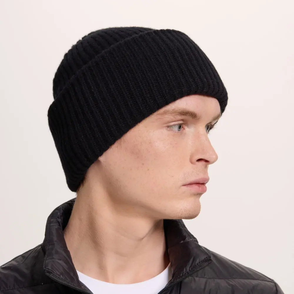Blank High-Cuffed 100% Merino Wool Beanie - 1338   foremosthat