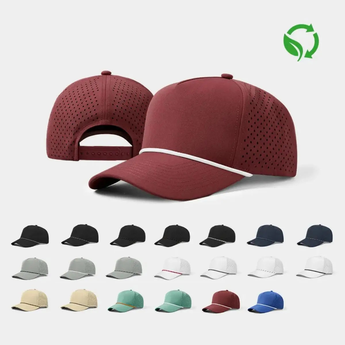 Blank Recycled Water Repellent Snapback Golf Rope Hat Wholesale - 6526P Foremost Hat