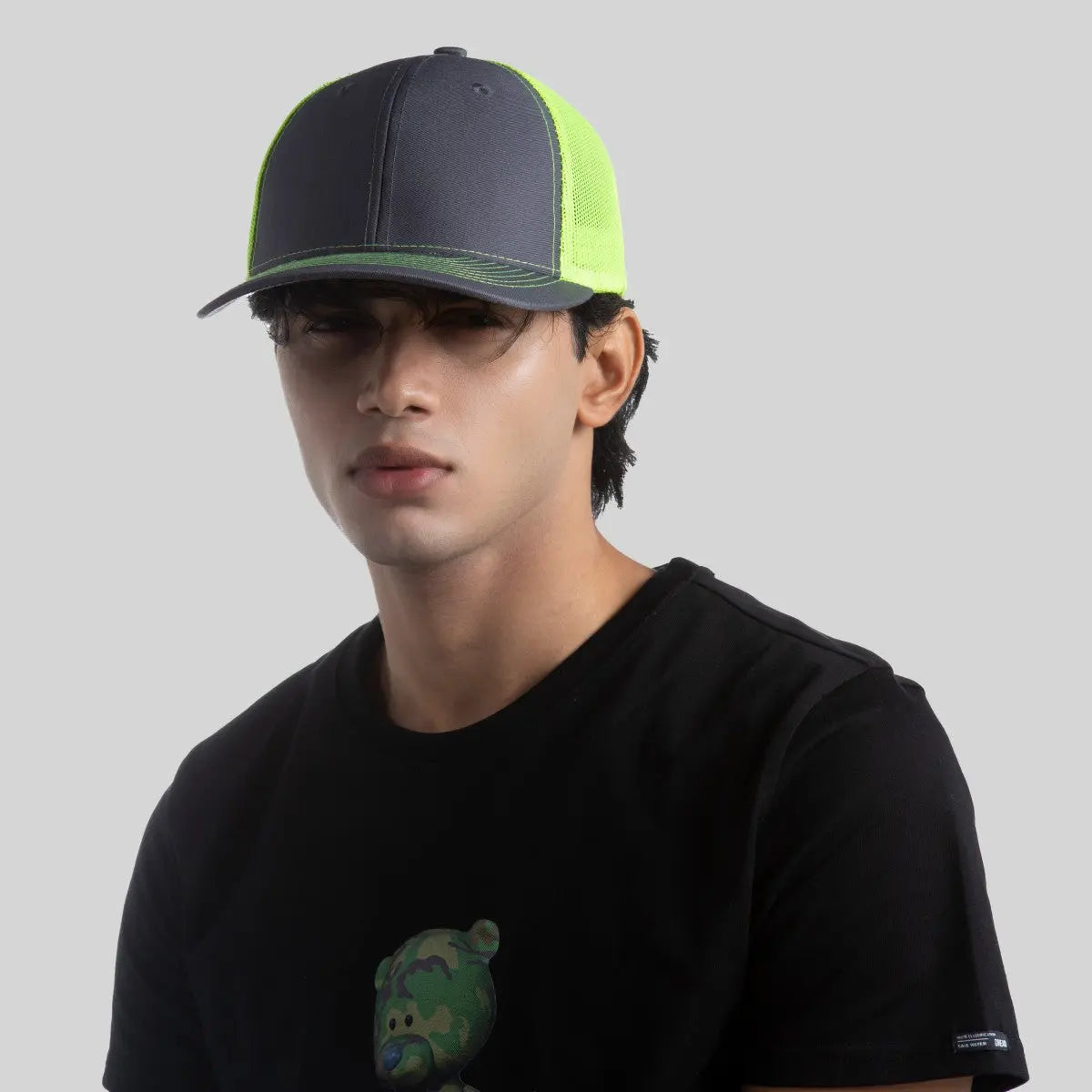 Blank 6 Panel Structured Mesh Trucker Hat Wholesale - 7018 Foremost Hat