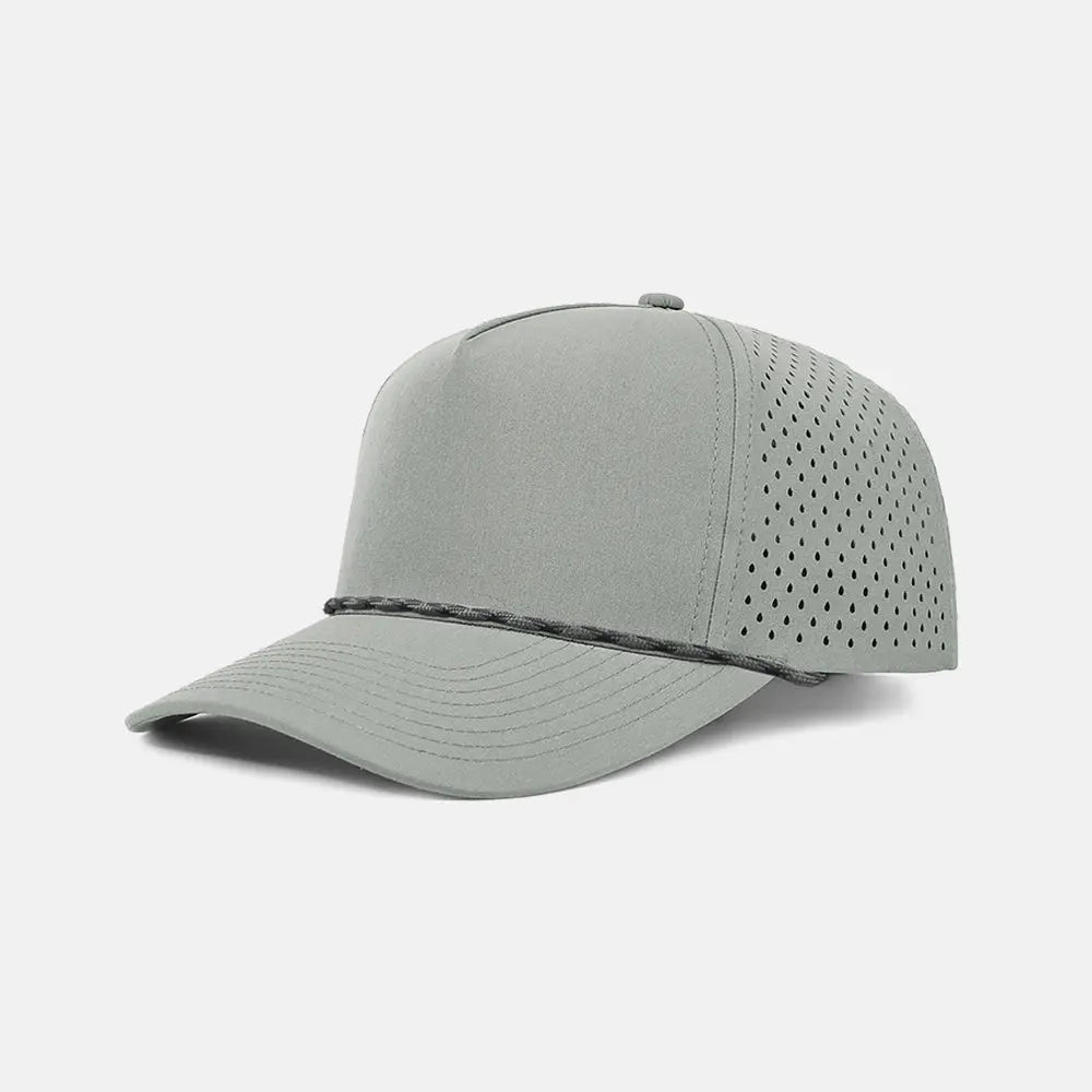 Blank Recycled Water Repellent Snapback Golf Rope Hat - 6526P  Grey-K101-20 Foremost Hat