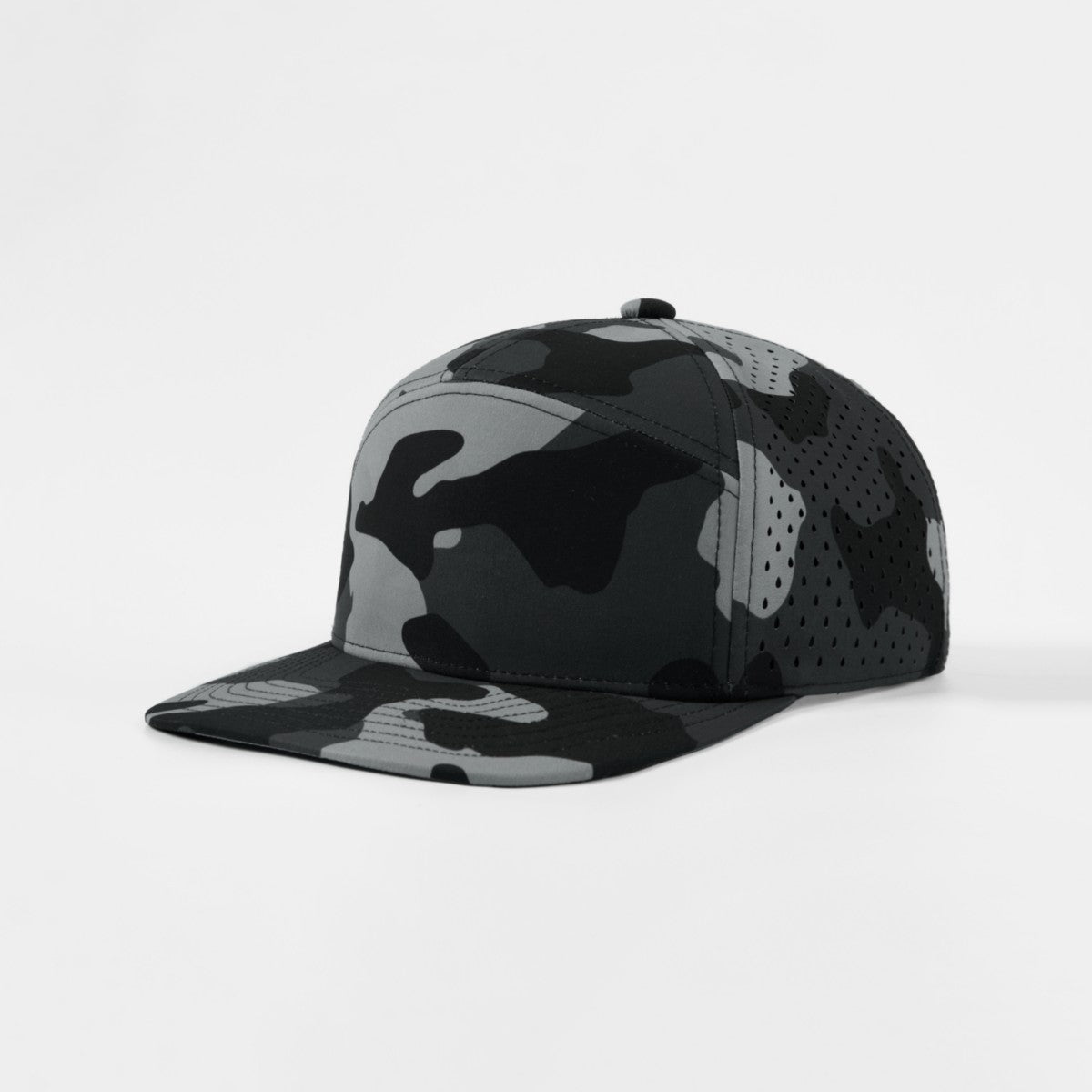 Blank Recycled 7 Panel Perforated Snapback Cap Wholesale - 6472