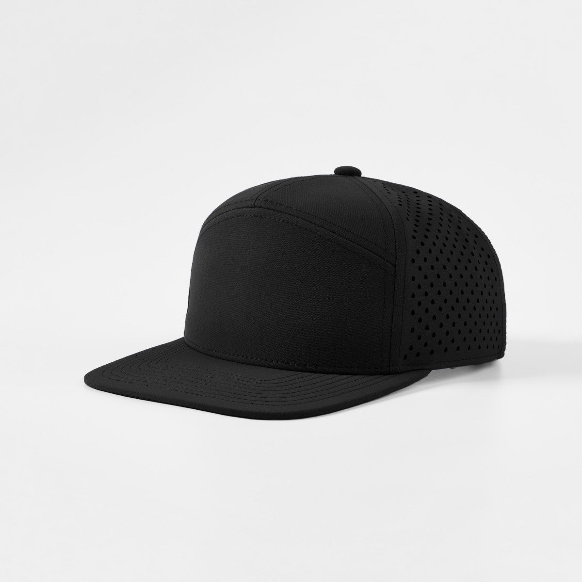 Blank Recycled 7 Panel Perforated Snapback Cap Wholesale - 6472
