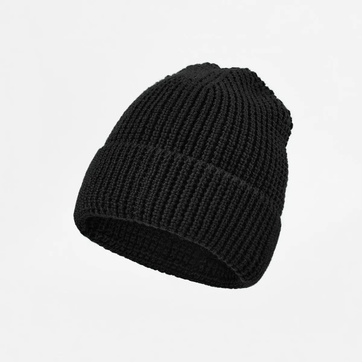 Blank Knit Cuffed Waffle Beanie Wholesale - 1546 Foremost Hat