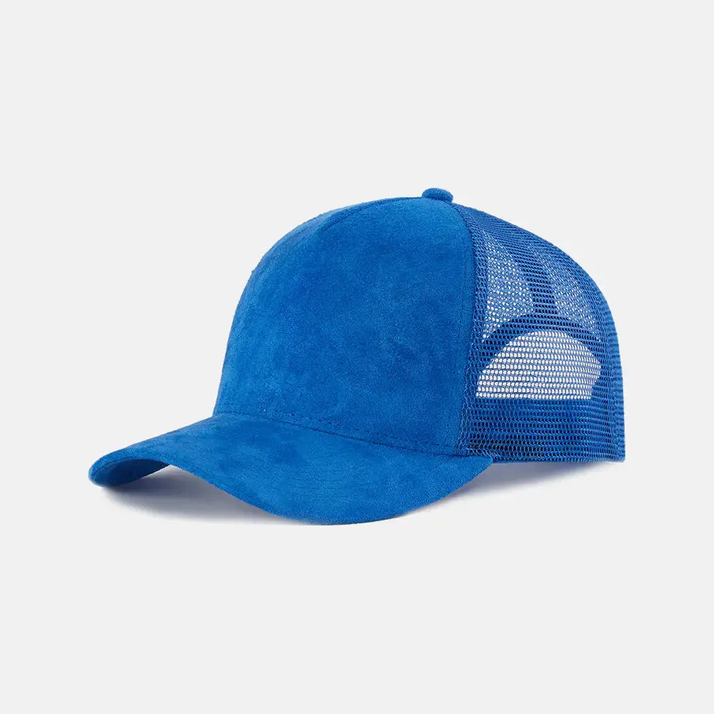 Blank 5 Panel Suede Trucker Hats Wholesale - 6710 foremosthat