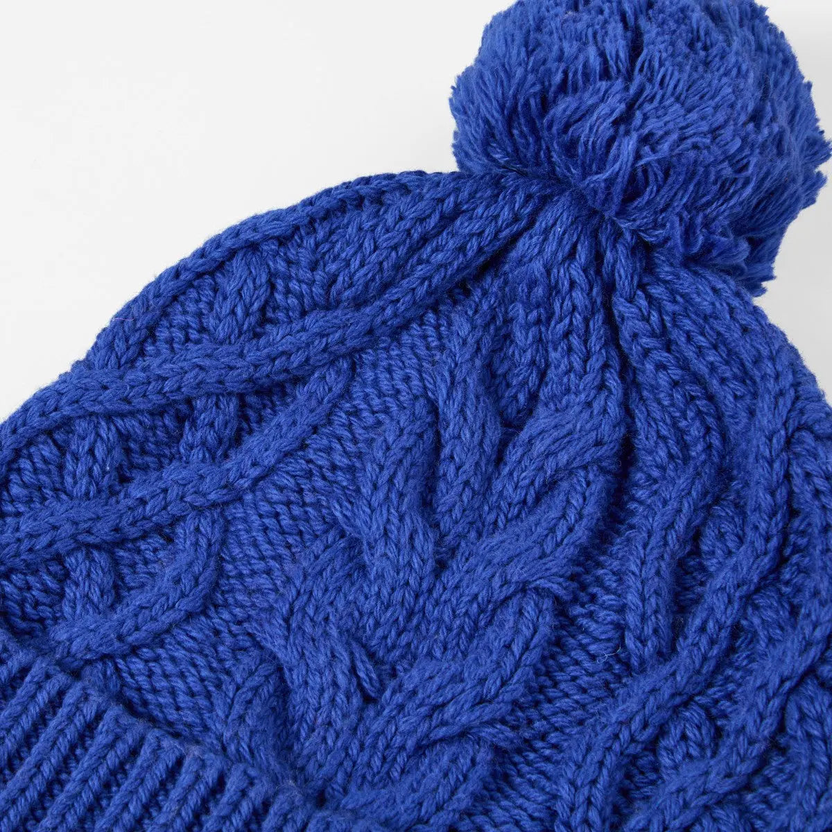 Blank Merino Wool Cable-Knit Beanie with Pom-Pom Wholesale - 1168 foremosthat