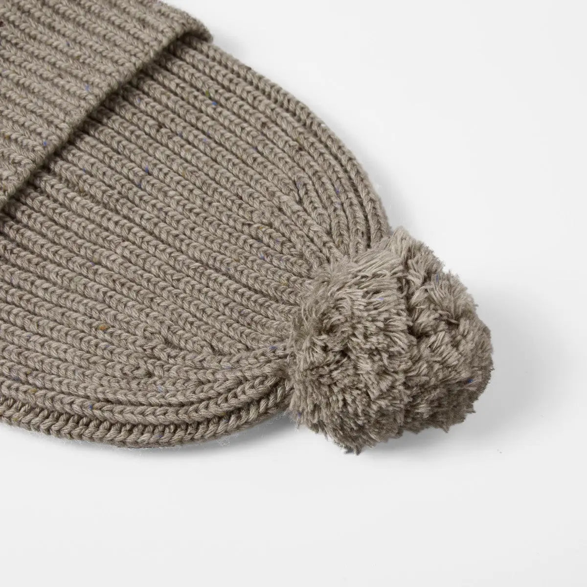 Blank Wool Speckled Beanie with Pom-Pom Wholesale - 1192 foremosthat