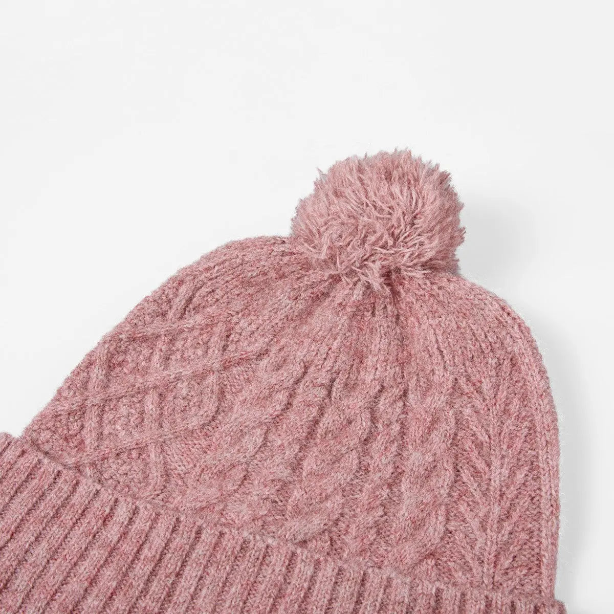 Blank Recycled Cable Knit Beanie with Pom-Pom Wholesale - 1335 Foremost Hat