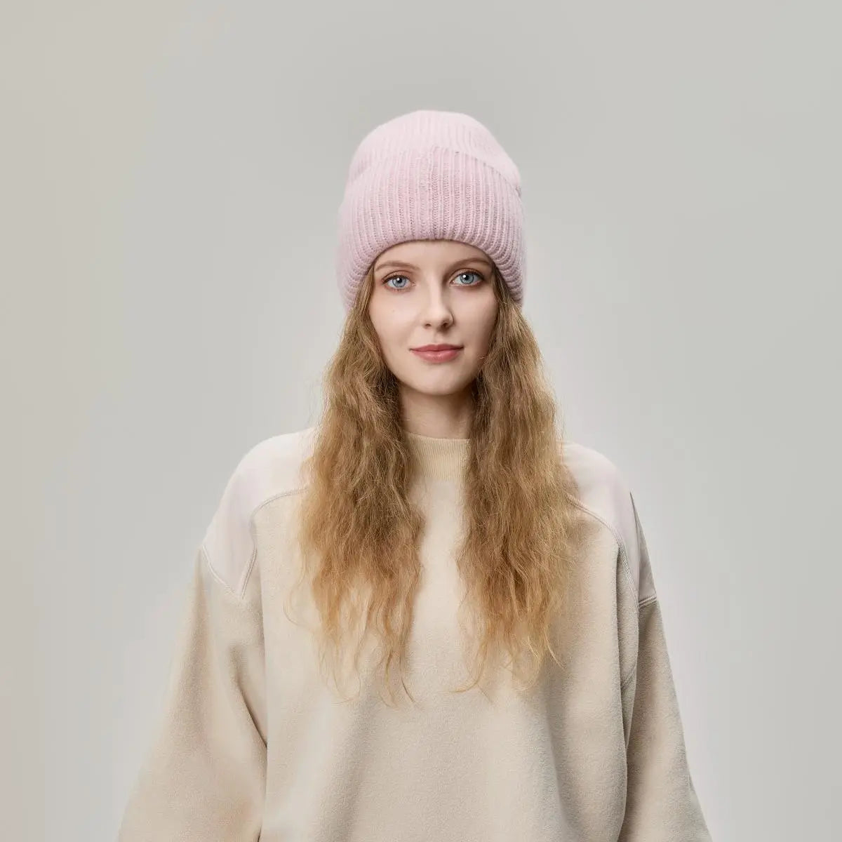 Blank High-Cuffed 100% Merino Wool Beanie Wholesale - 1338 foremosthat