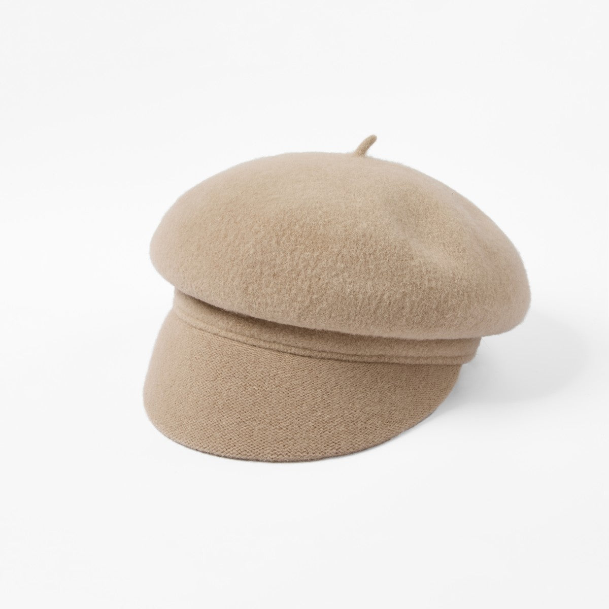 Blank RWS-Certified Wool Wide-Brim Beret Wholesale - 1323