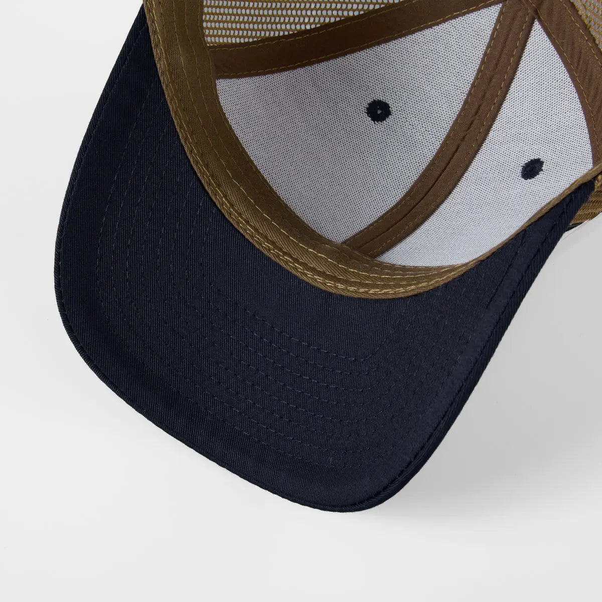 Blank 6 Panel Structured Mesh Trucker Hat - 7018   Foremost Hat