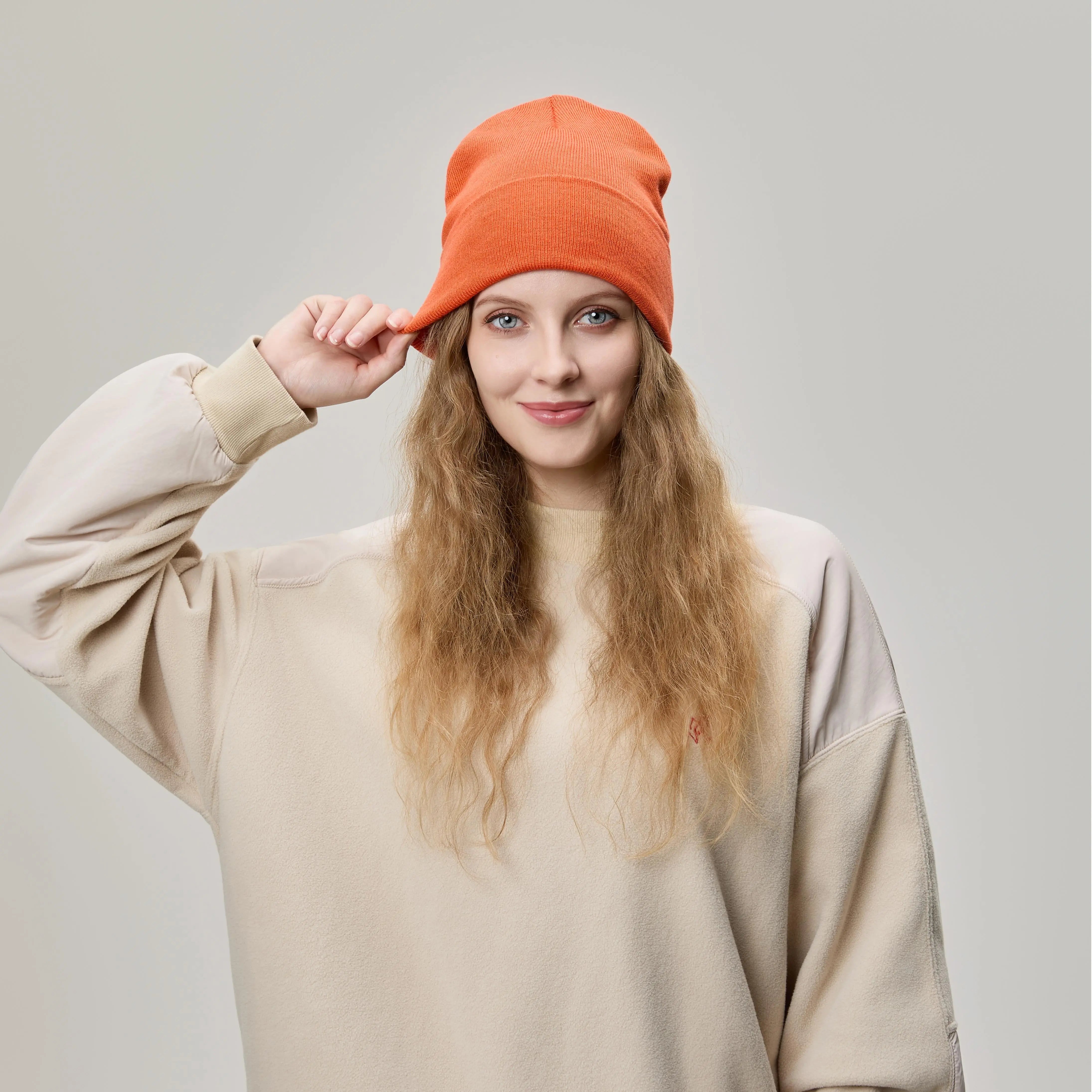 Blank Cuffed Wool Blend Beanie Wholesale - 1149 foremosthat