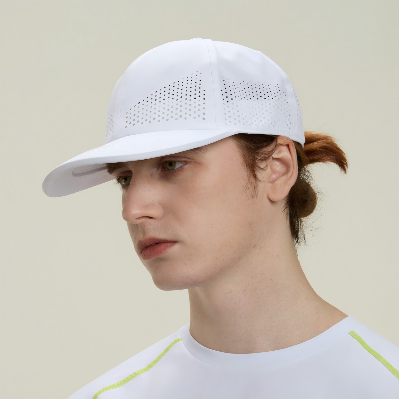 Blank Recycled 6 Panel Performance Perforated Dad Hat Wholesale - 6445