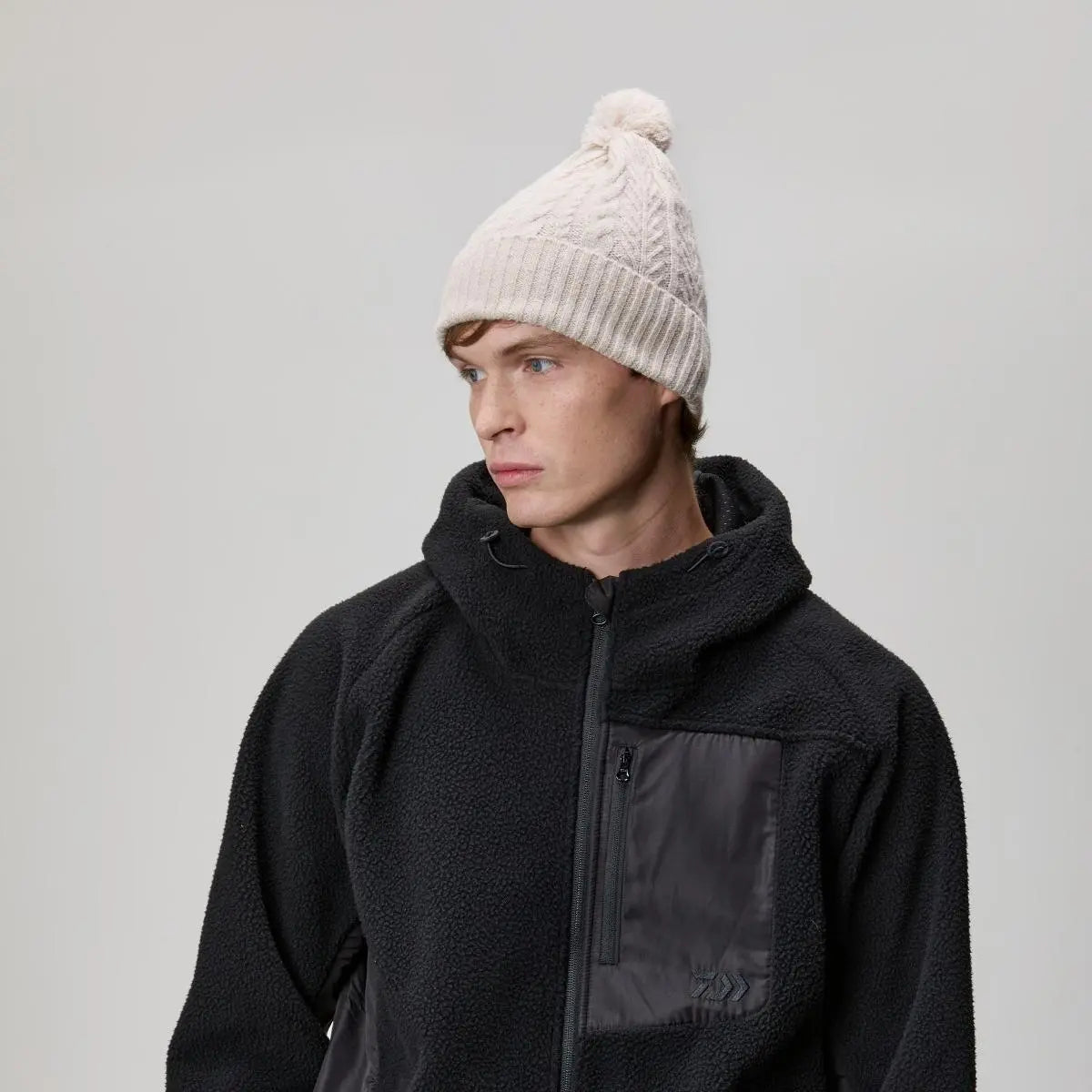 Blank Recycled Cable Knit Beanie with Pom-Pom Wholesale - 1335 Foremost Hat