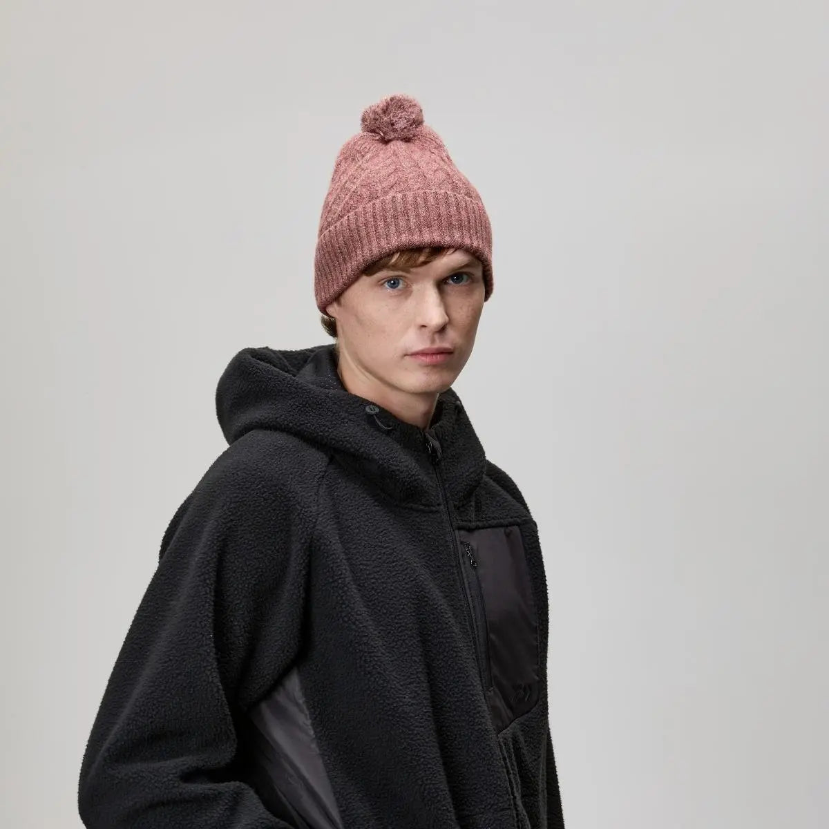 Blank Recycled Cable Knit Beanie with Pom-Pom Wholesale - 1335 Foremost Hat
