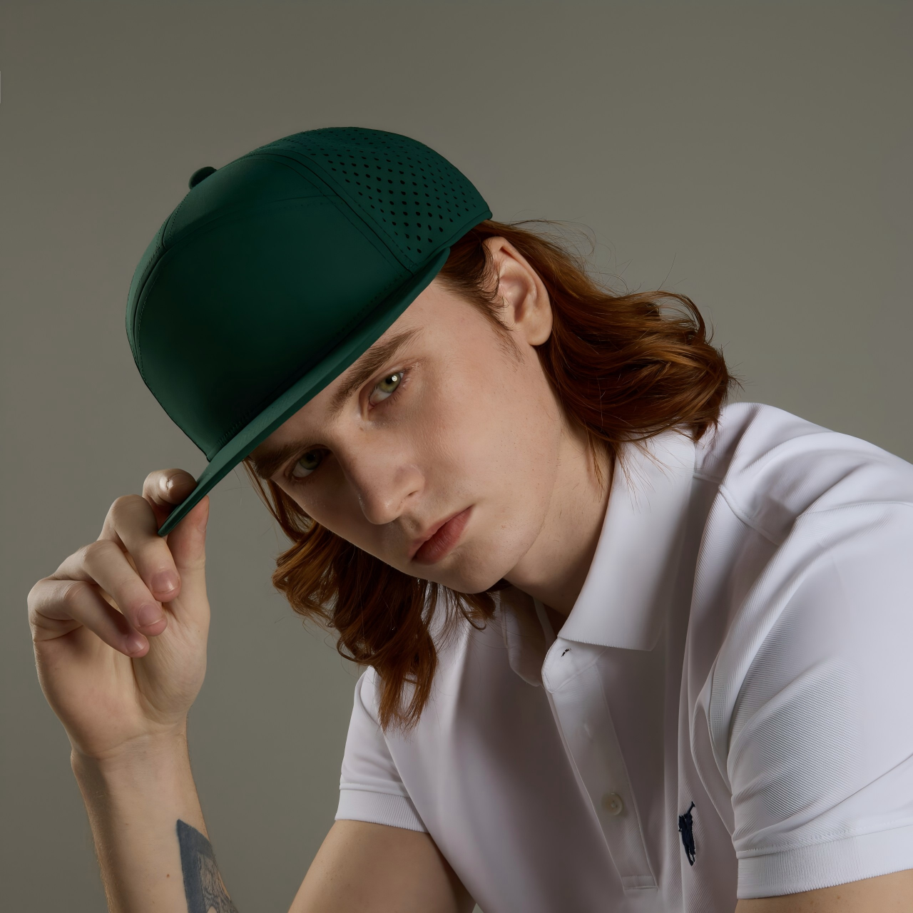 Blank Recycled 7 Panel Perforated Snapback Cap Wholesale - 6472