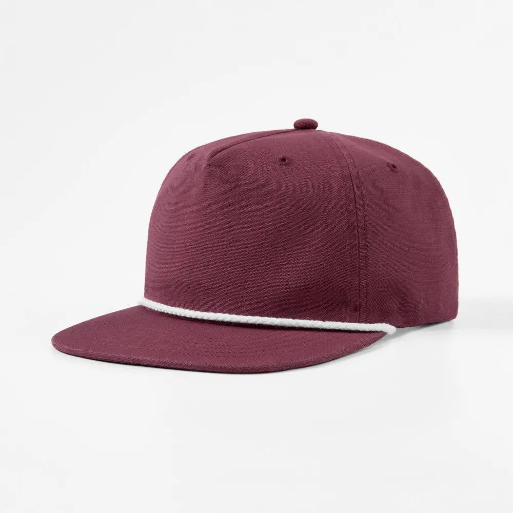 Blank 5 Panel Organic Cotton Rope Snapback Hat Wholesale - 5442 Foremost Hat